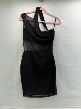Dreamgirls black 1 shoulder L body contour dress  party